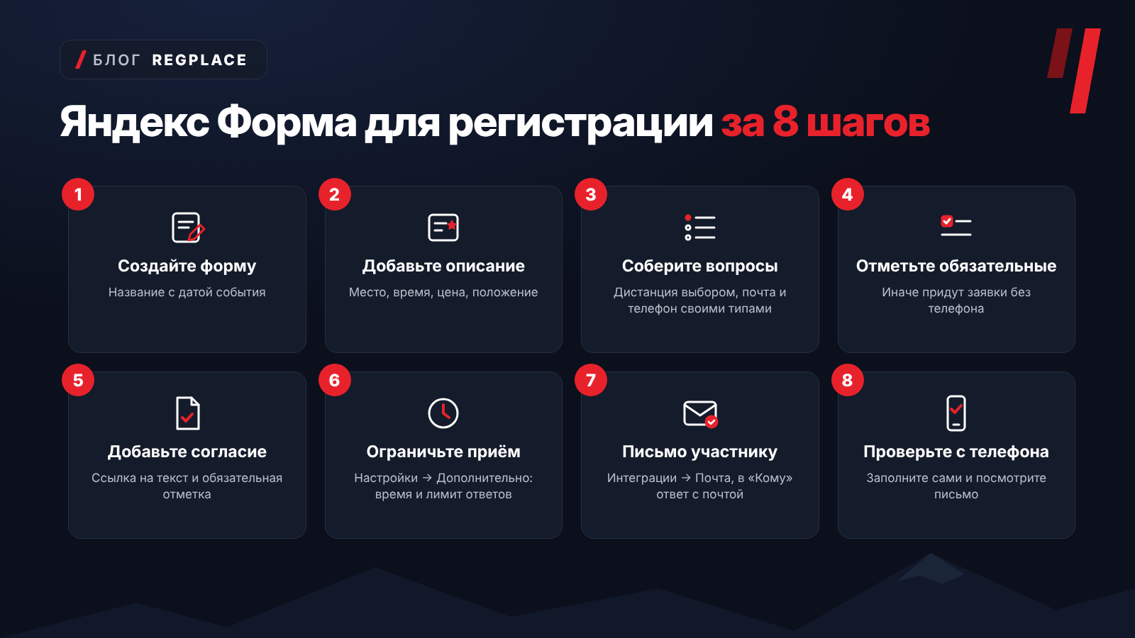 Как создать Яндекс Форму для регистрации на мероприятие за 8 шагов